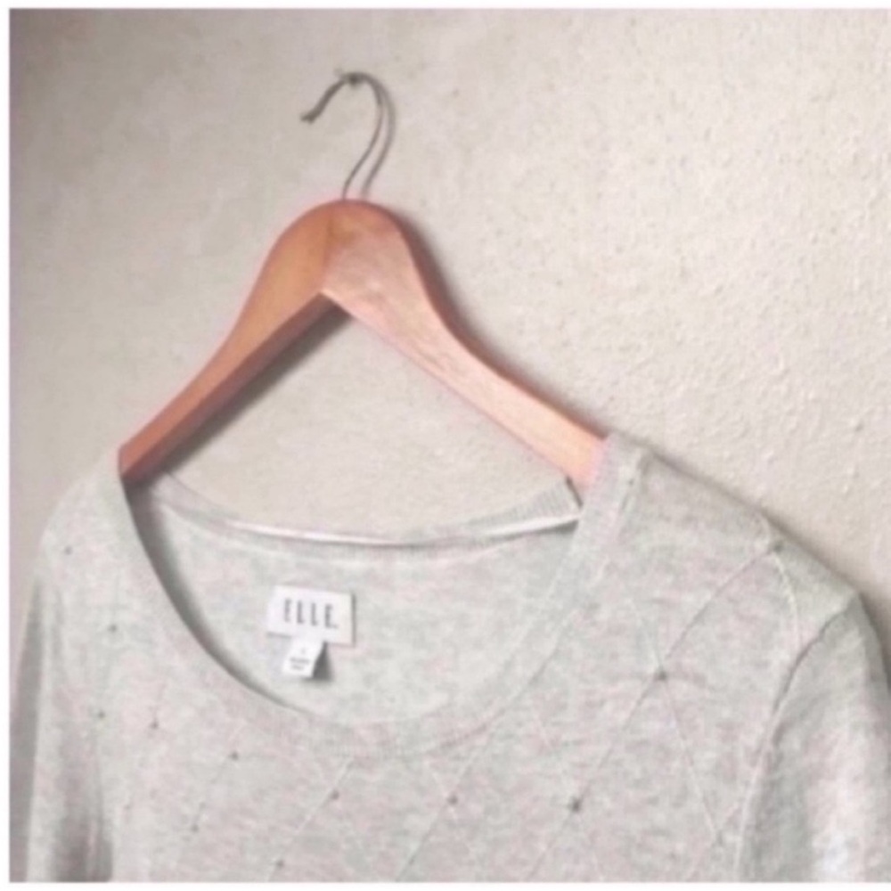 Pearl Beaded Crewneck Cozy Sweater